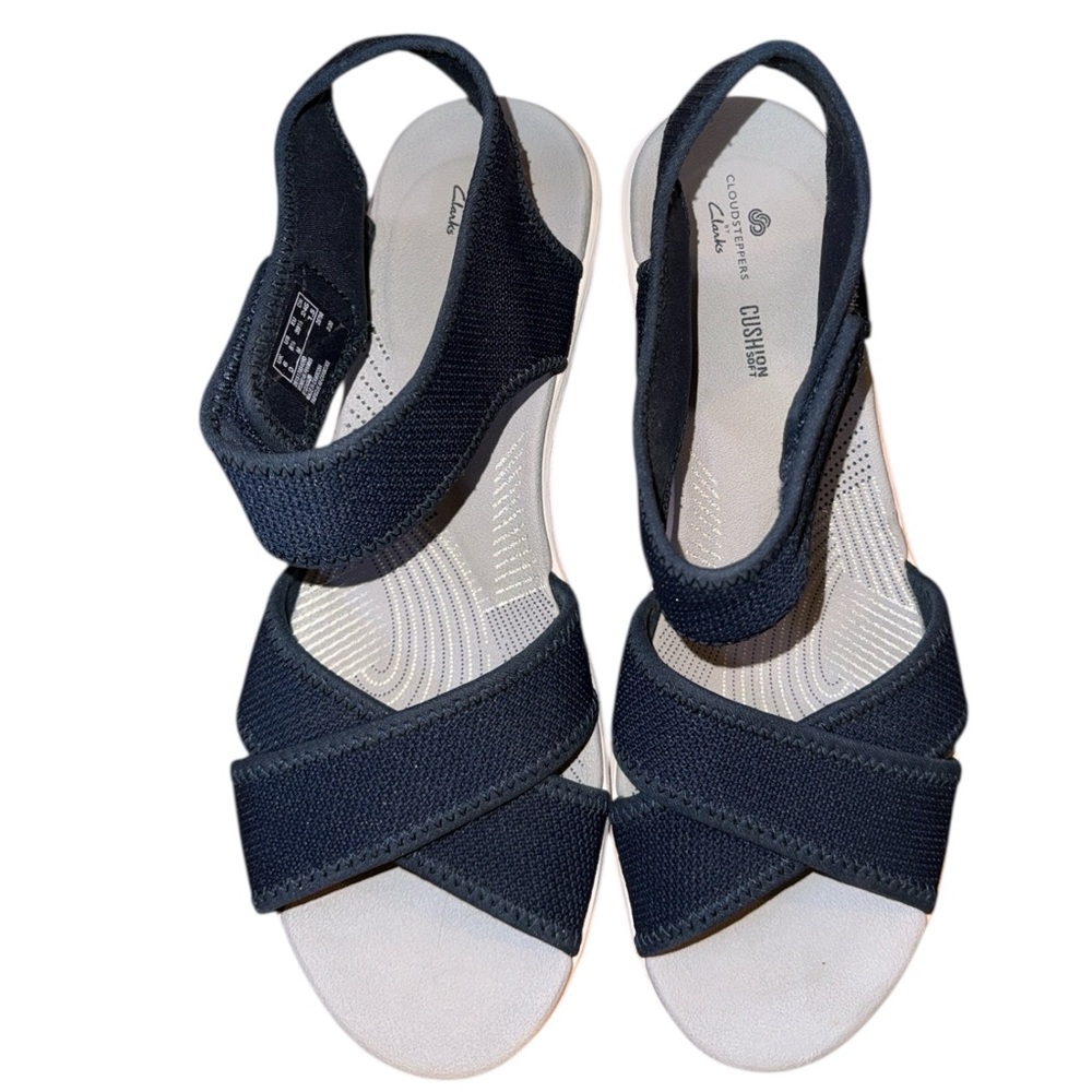 Clarks Cloudsteppers Cushioned Wedge Sandals Comf… - image 2